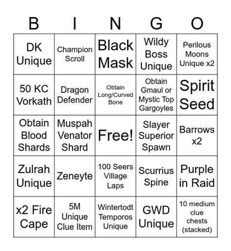 osrs bingo cards|Mystic cards .